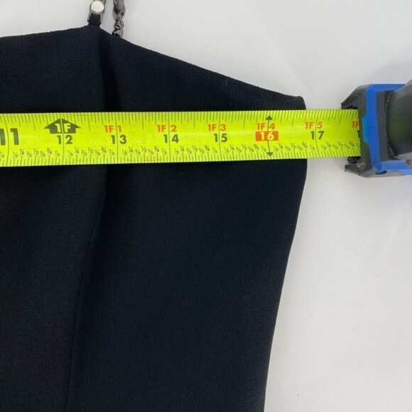 Dana Buchman Chain Strap Black Mini Dress Size 4 - Picture 13 of 13